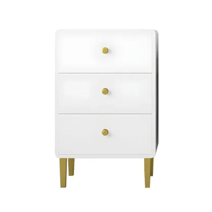 Elegant White Wooden Dressers with Metal Legs for Bedroom Image - 5
