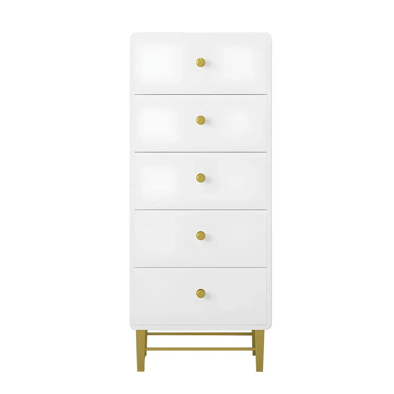 Elegant White Wooden Dressers with Metal Legs for Bedroom Image - 17