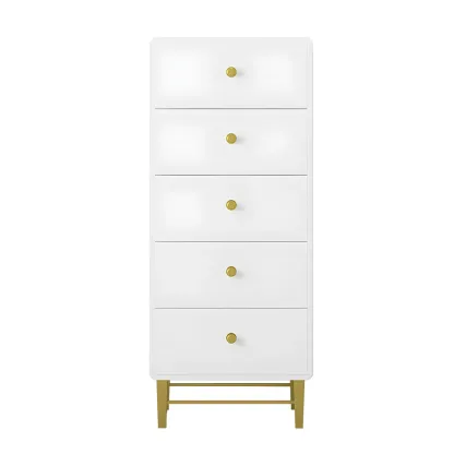 Elegant White Wooden Dressers with Metal Legs for Bedroom Image - 17