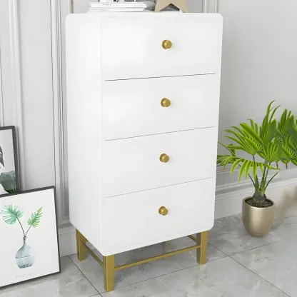 Elegant White Wooden Dressers with Metal Legs for Bedroom Image - 19