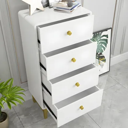 Elegant White Wooden Dressers with Metal Legs for Bedroom Image - 20