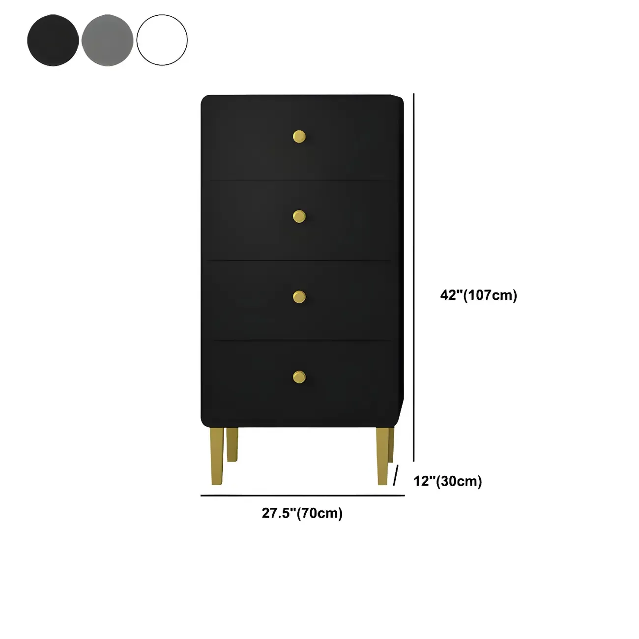 Elegant White Wooden Dressers with Metal Legs for Bedroom Image - 26