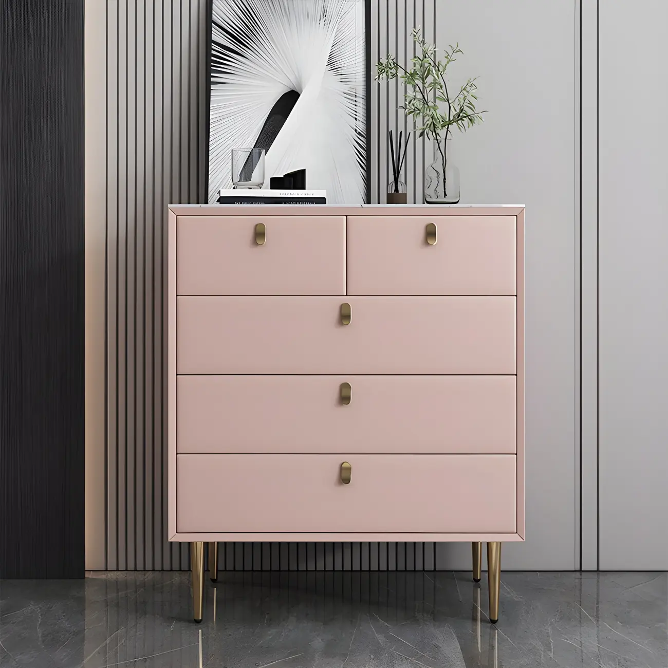 Modern Stone Dressers & Chests with Small Storage Image - 6 | homeyfad