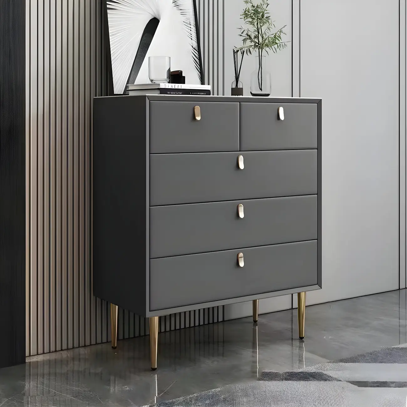 Modern Stone Dressers & Chests with Small Storage Image - 2 | homeyfad