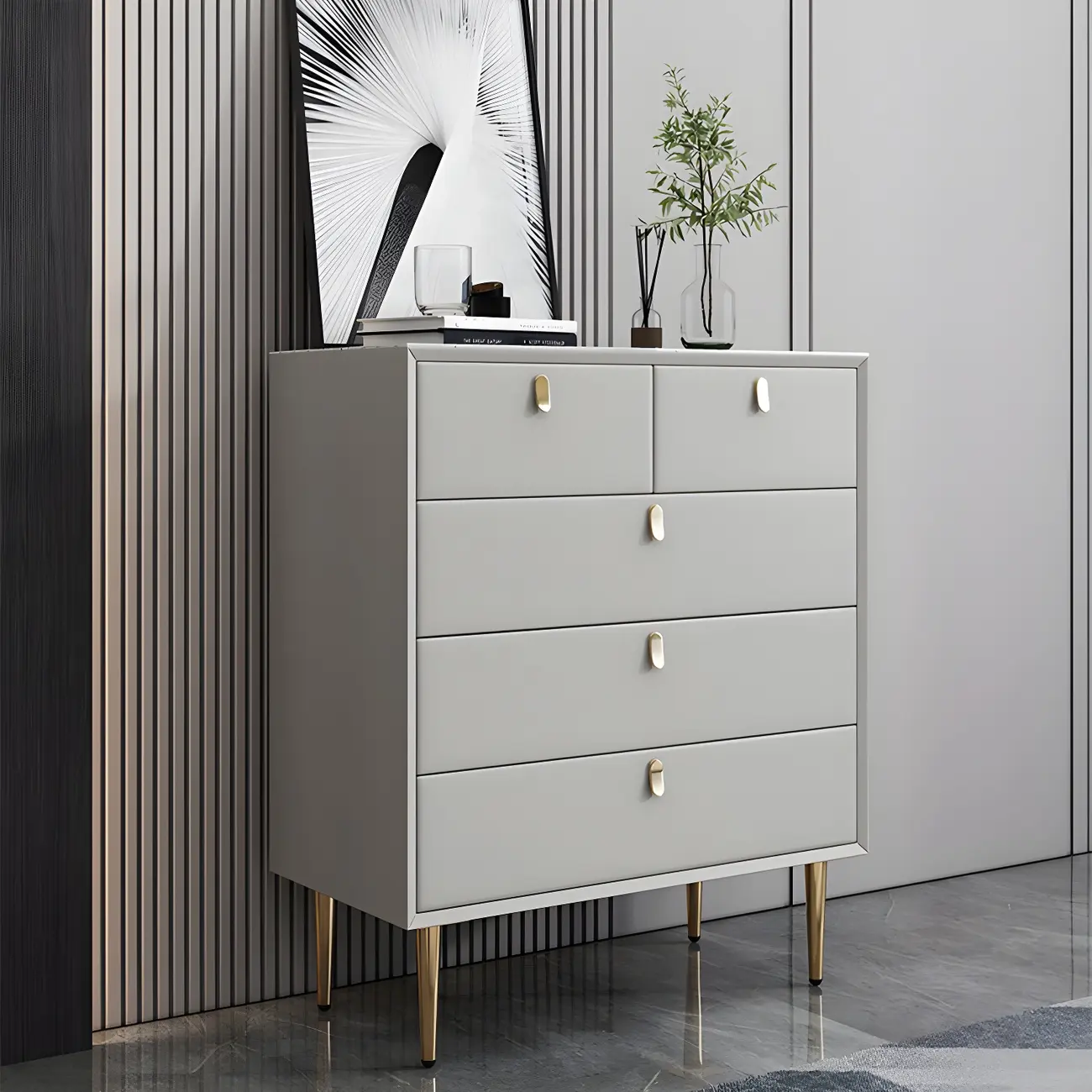 Modern Stone Dressers & Chests with Small Storage Image - 3 | homeyfad