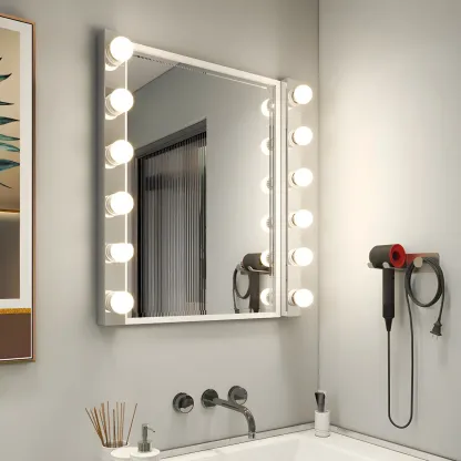 Modern Chrome Globe Bulb Bathroom Vanity Light Image - 2