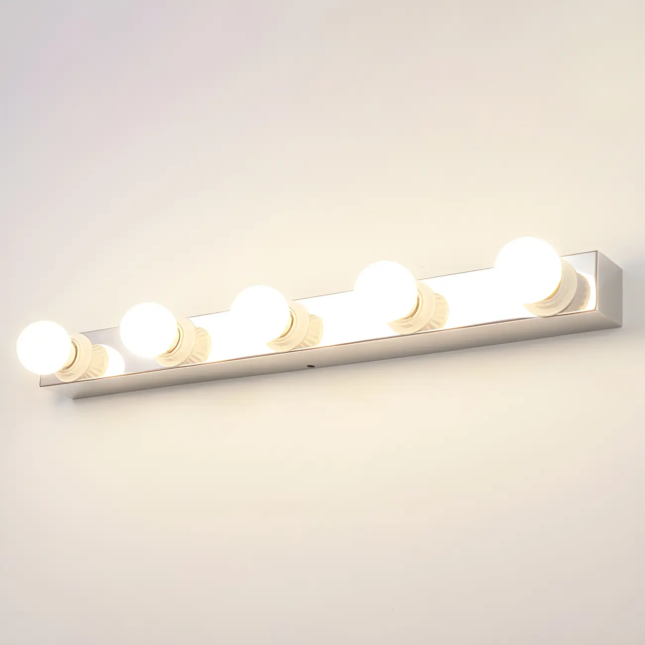 Modern Chrome Globe Bulb Bathroom Vanity Light Image - 8 | homeyfad