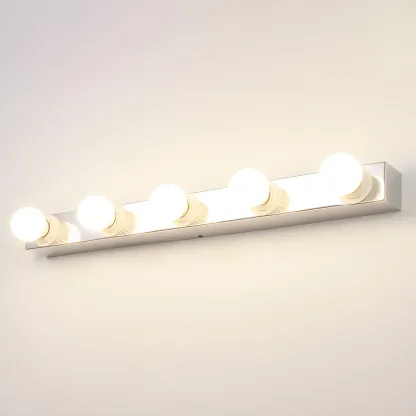 Modern Chrome Globe Bulb Bathroom Vanity Light Image - 8