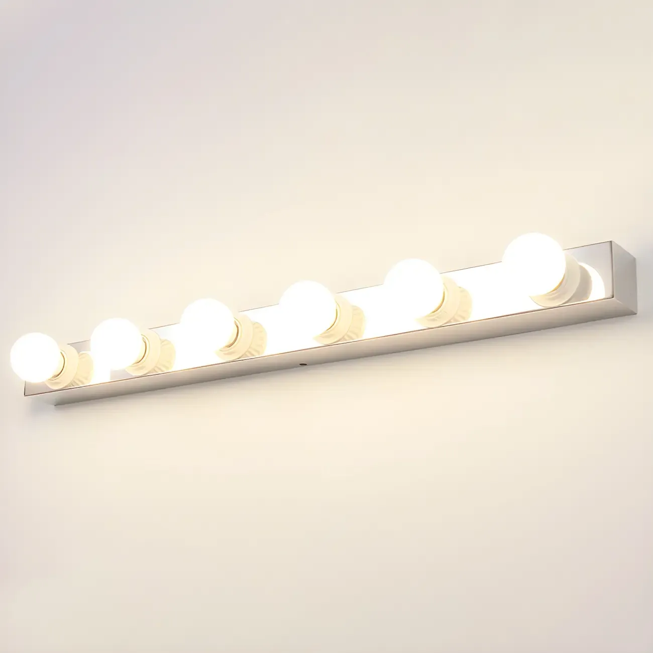 Modern Chrome Globe Bulb Bathroom Vanity Light Image - 9