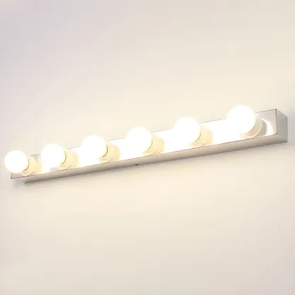 Modern Chrome Globe Bulb Bathroom Vanity Light Image - 9