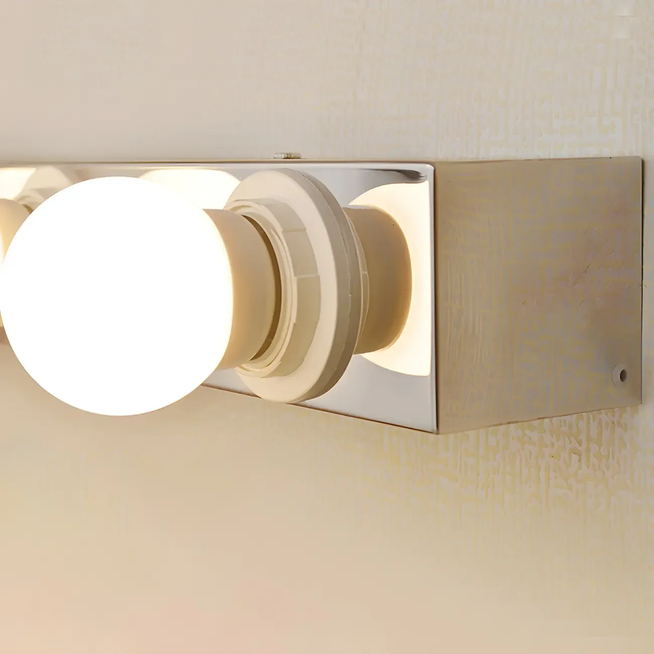 Modern Chrome Globe Bulb Bathroom Vanity Light Image - 10