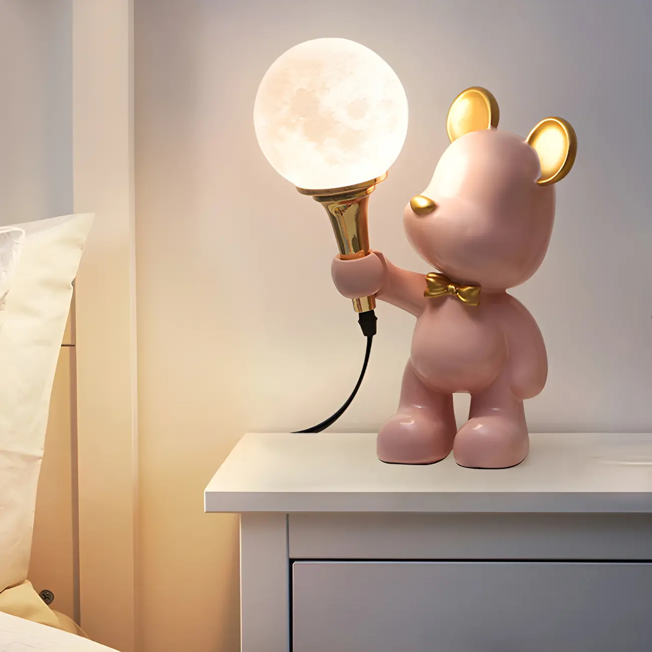 Playful Mini Bear Shape Kids Lamp for Bedroom | homeyfad