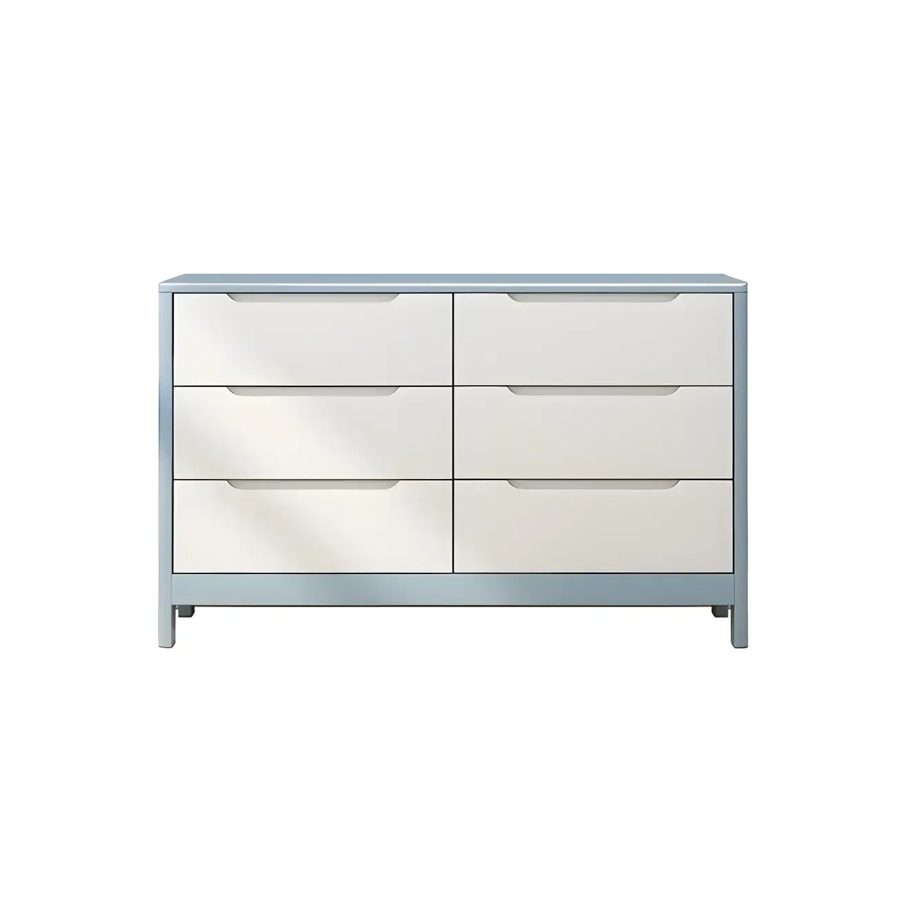 Stylish Natural Rubberwood Dressers & Chests with 6-Drawers Image - 8