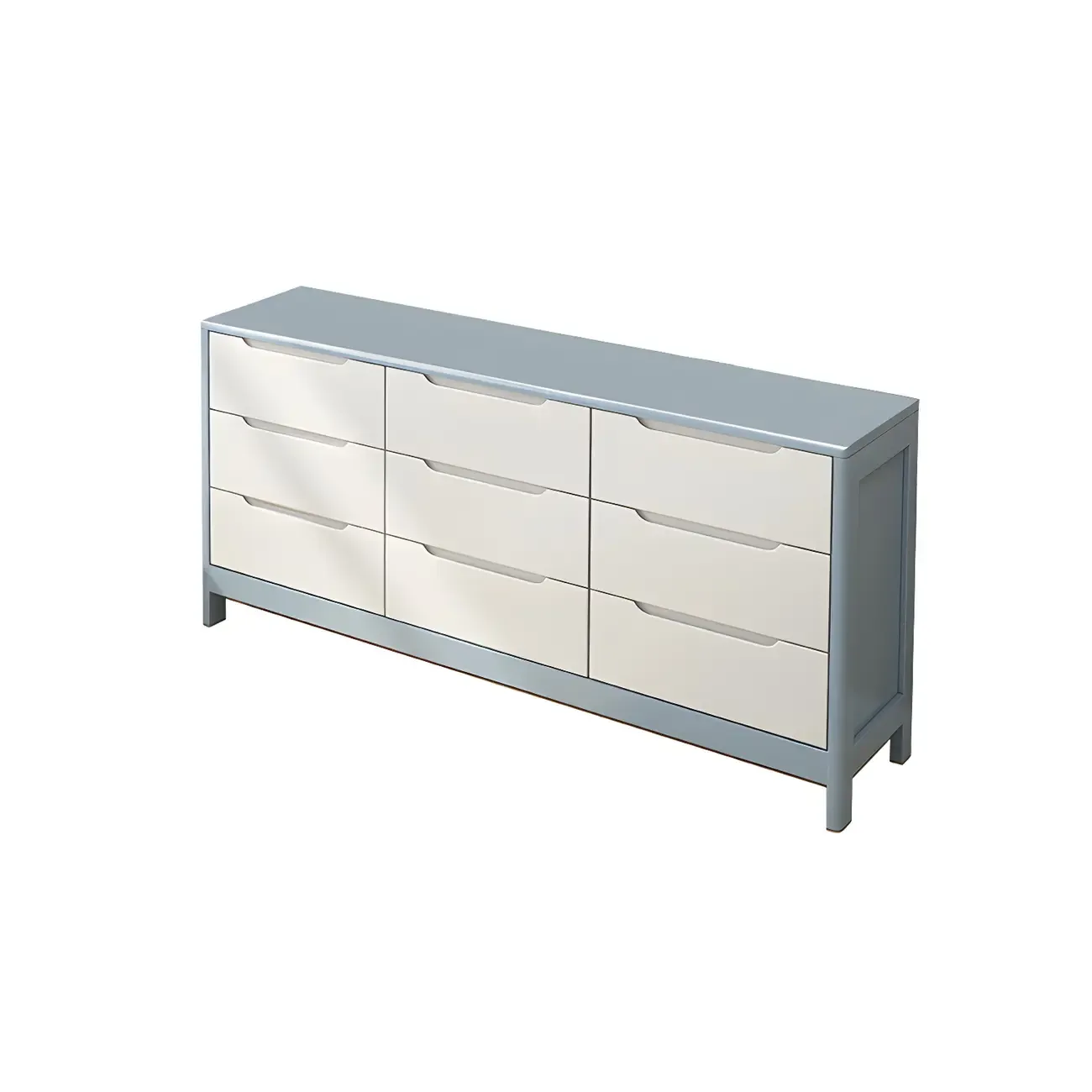 Stylish Natural Rubberwood Dressers & Chests with 6-Drawers Image - 12
