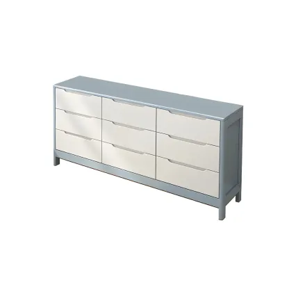 Stylish Natural Rubberwood Dressers & Chests with 6-Drawers Image - 12