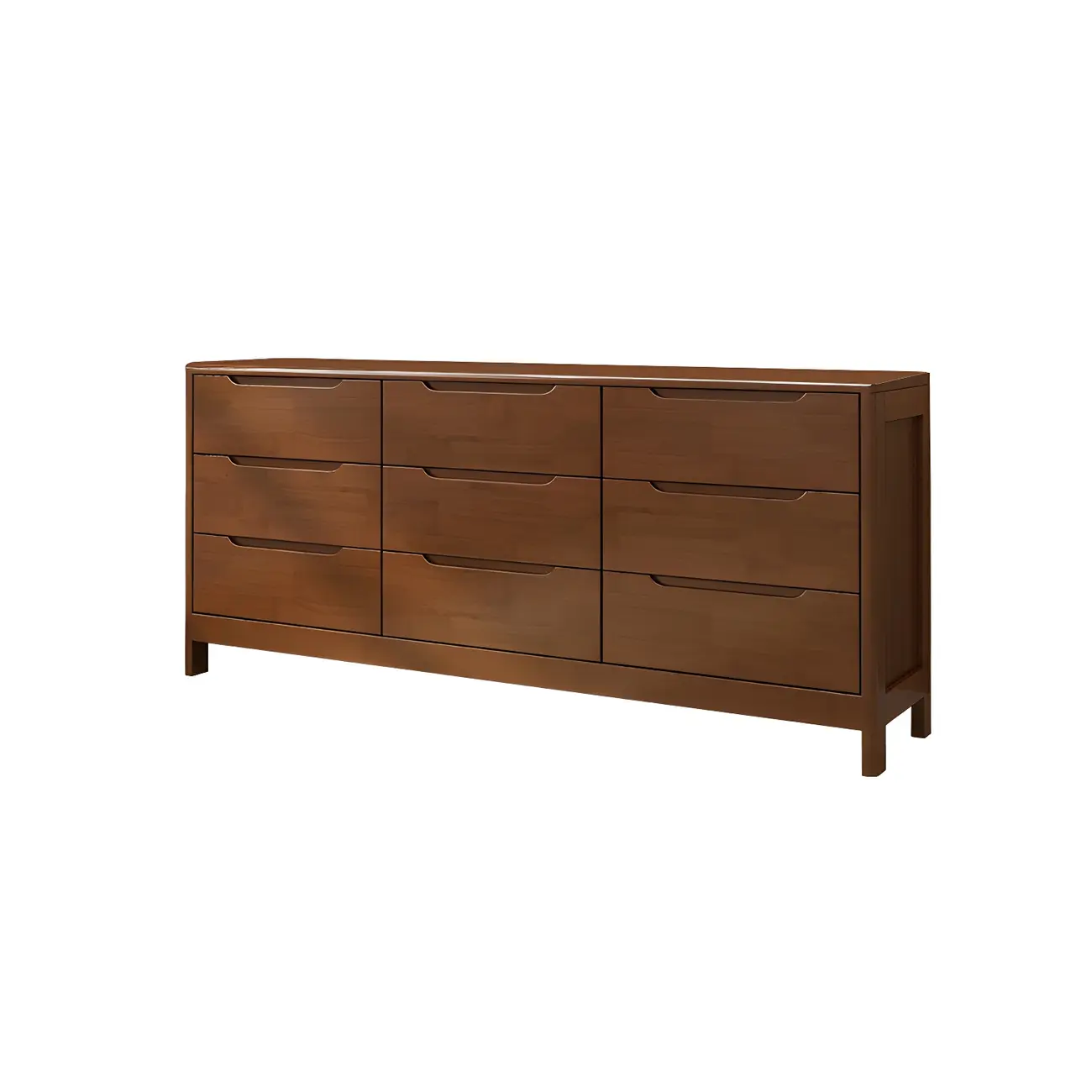 Stylish Natural Rubberwood Dressers & Chests with 6-Drawers Image - 17 | homeyfad