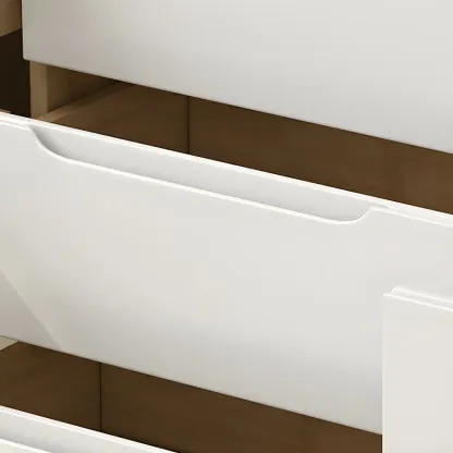 Stylish Natural Rubberwood Dressers & Chests with 6-Drawers Image - 13