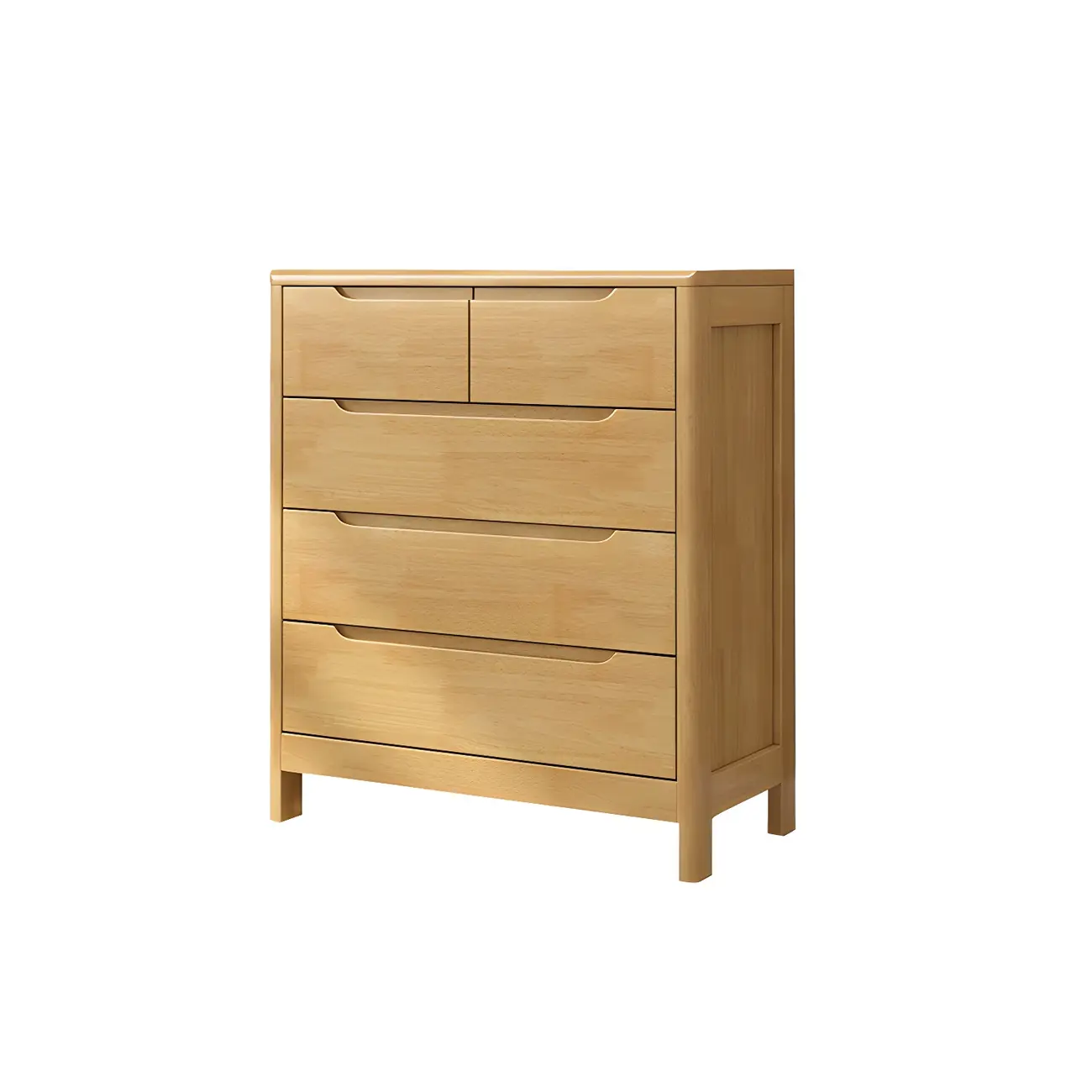 Stylish Natural Rubberwood Dressers & Chests with 6-Drawers Image - 18 | homeyfad