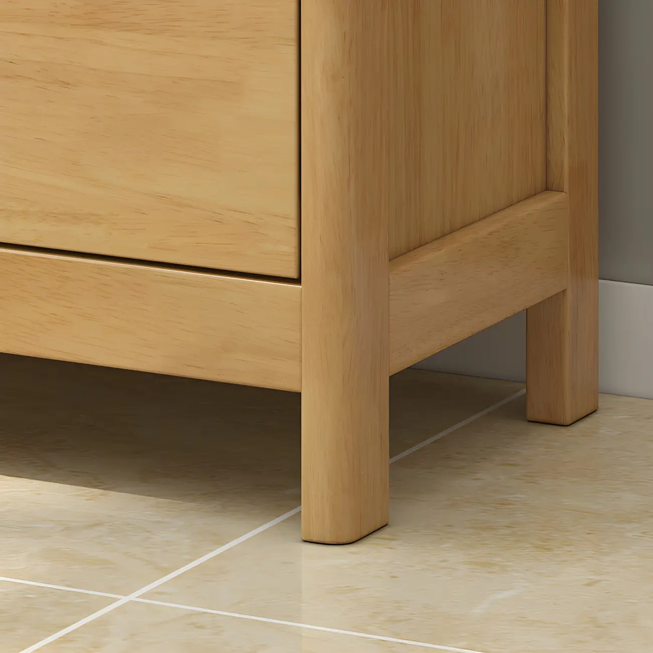 Stylish Natural Rubberwood Dressers & Chests with 6-Drawers Image - 10 | homeyfad