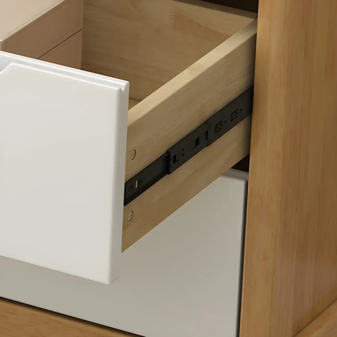 Stylish Natural Rubberwood Dressers & Chests with 6-Drawers Image - 11