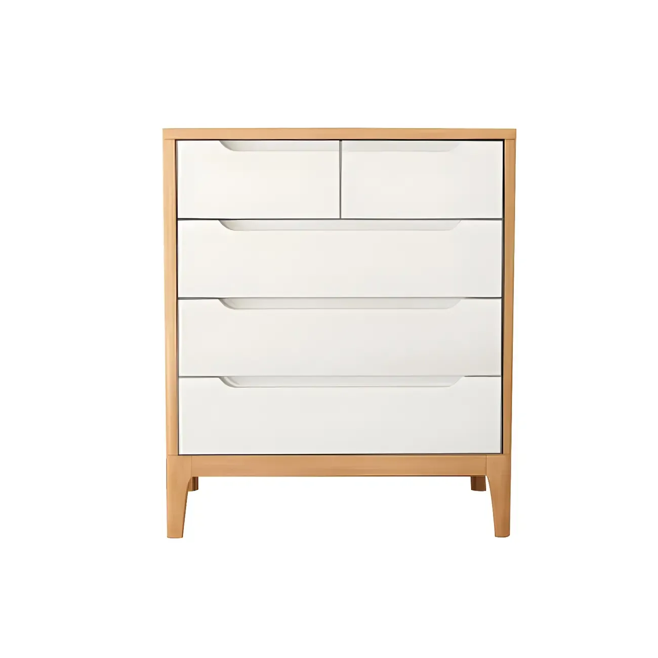 Stylish Natural Rubberwood Dressers & Chests with 6-Drawers Image - 21