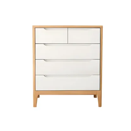 Stylish Natural Rubberwood Dressers & Chests with 6-Drawers Image - 21