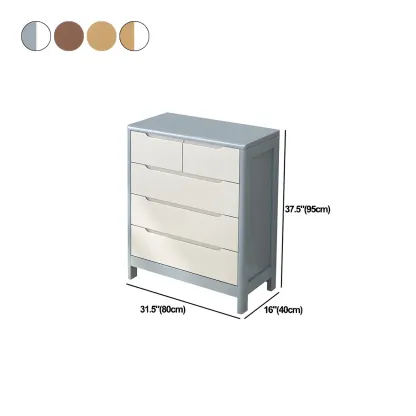 Stylish Natural Rubberwood Dressers & Chests with 6-Drawers #size