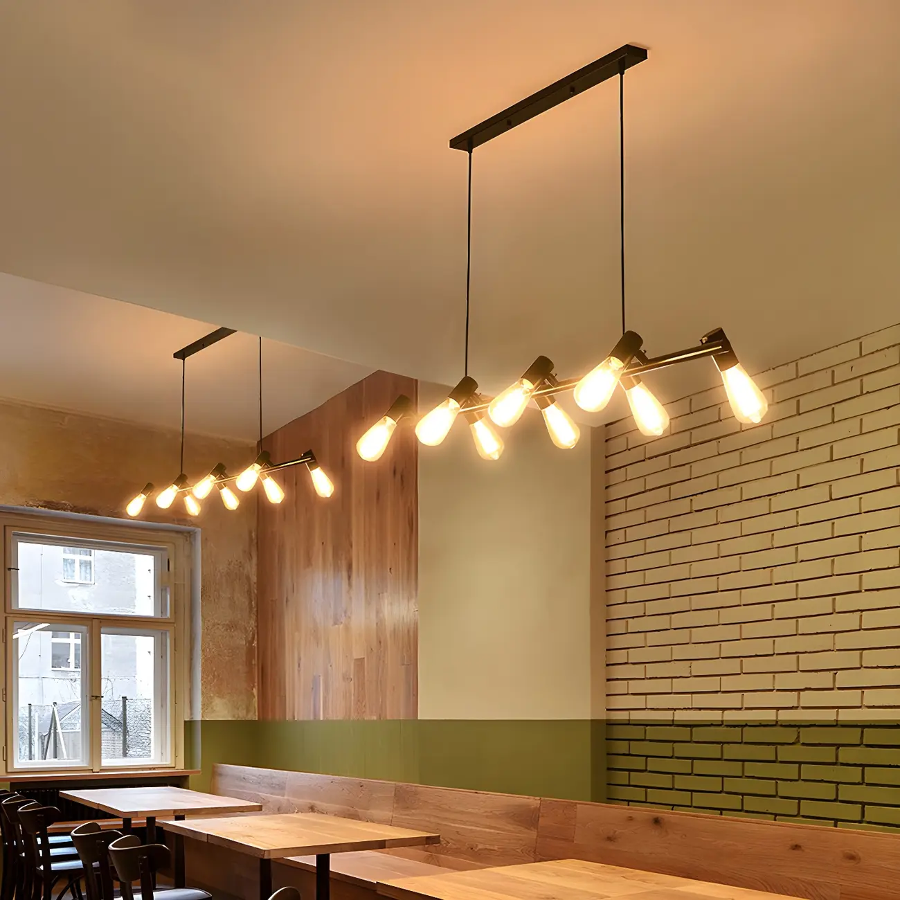 Industrial Black Multi-Light Cluster Pendant Light Image - 3 | homeyfad