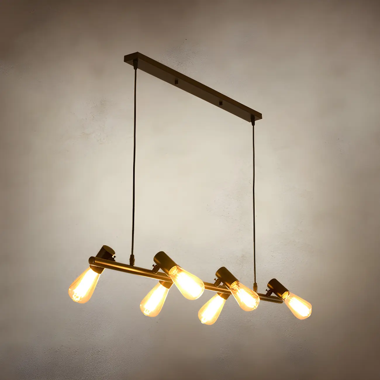 Industrial Black Multi-Light Cluster Pendant Light Image - 7 | homeyfad