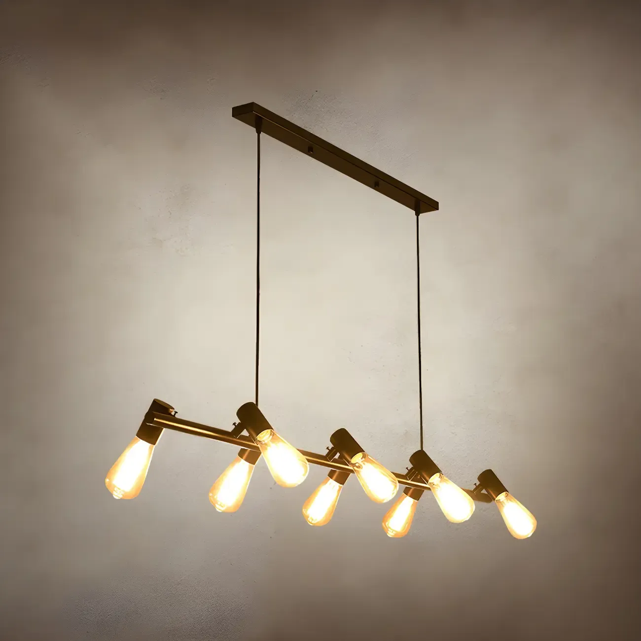 Industrial Black Multi-Light Cluster Pendant Light Image - 8