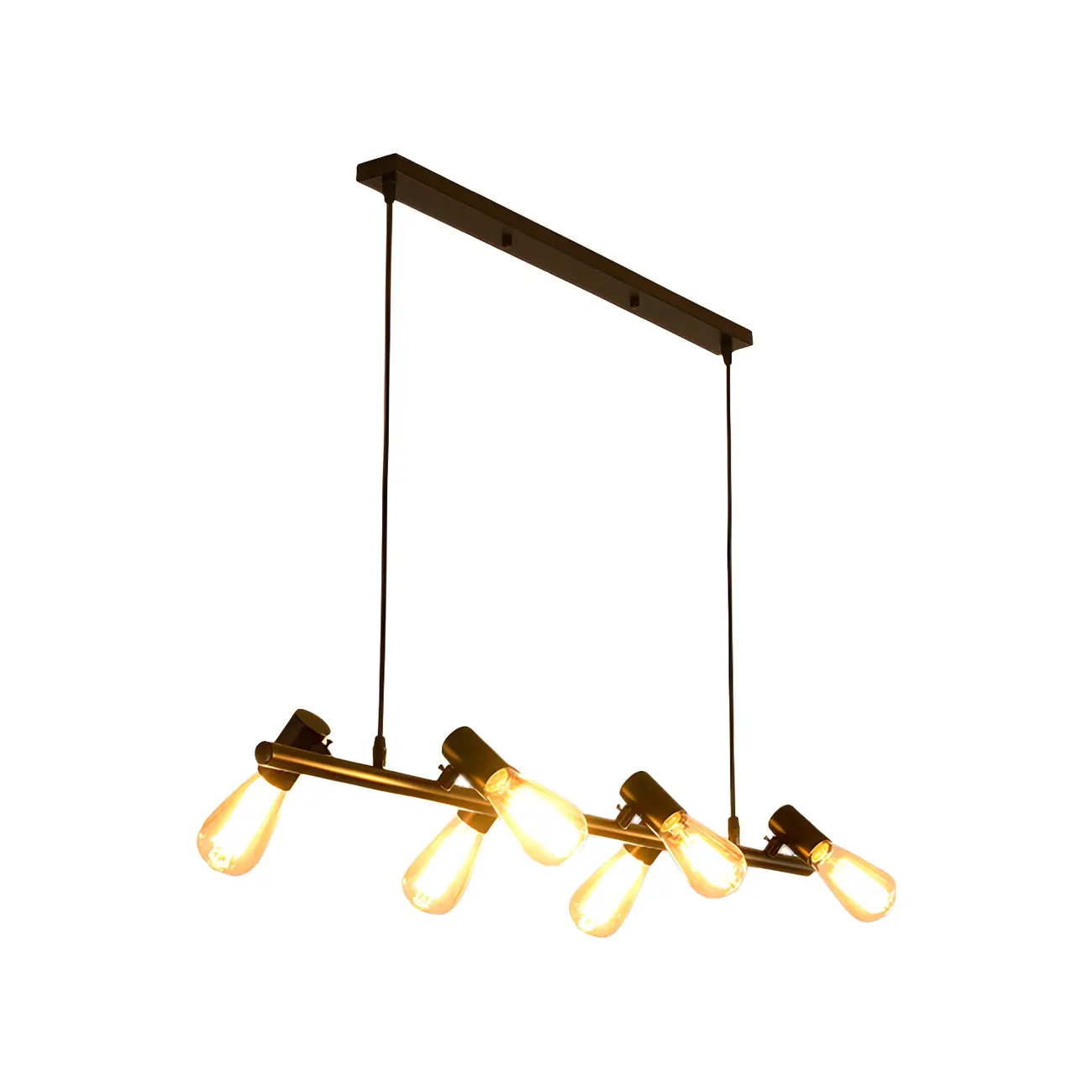Industrial Black Multi-Light Cluster Pendant Light Image - 10 | homeyfad