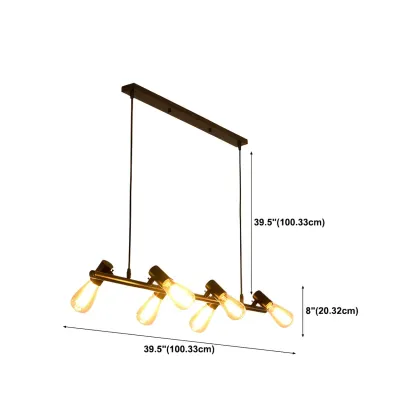 Industrial Black Multi-Light Cluster Pendant Light #size