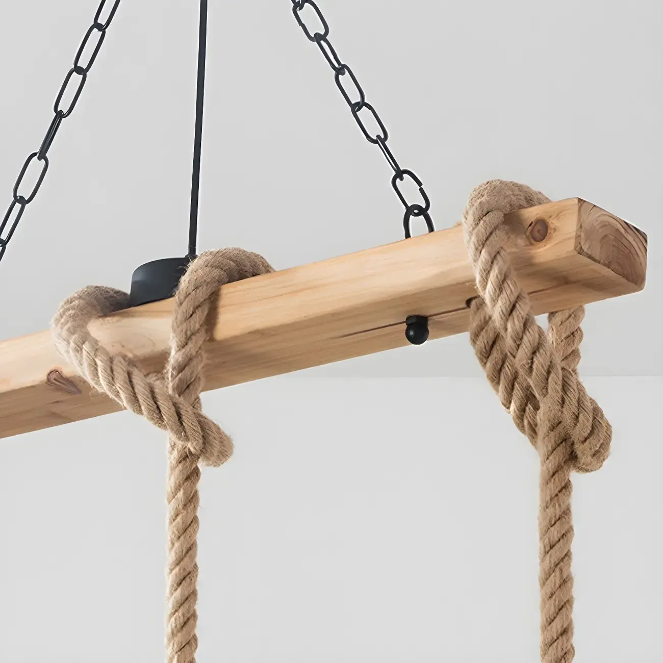 Industrial Bottle Pendant Light with Rope Decor  Image - 10