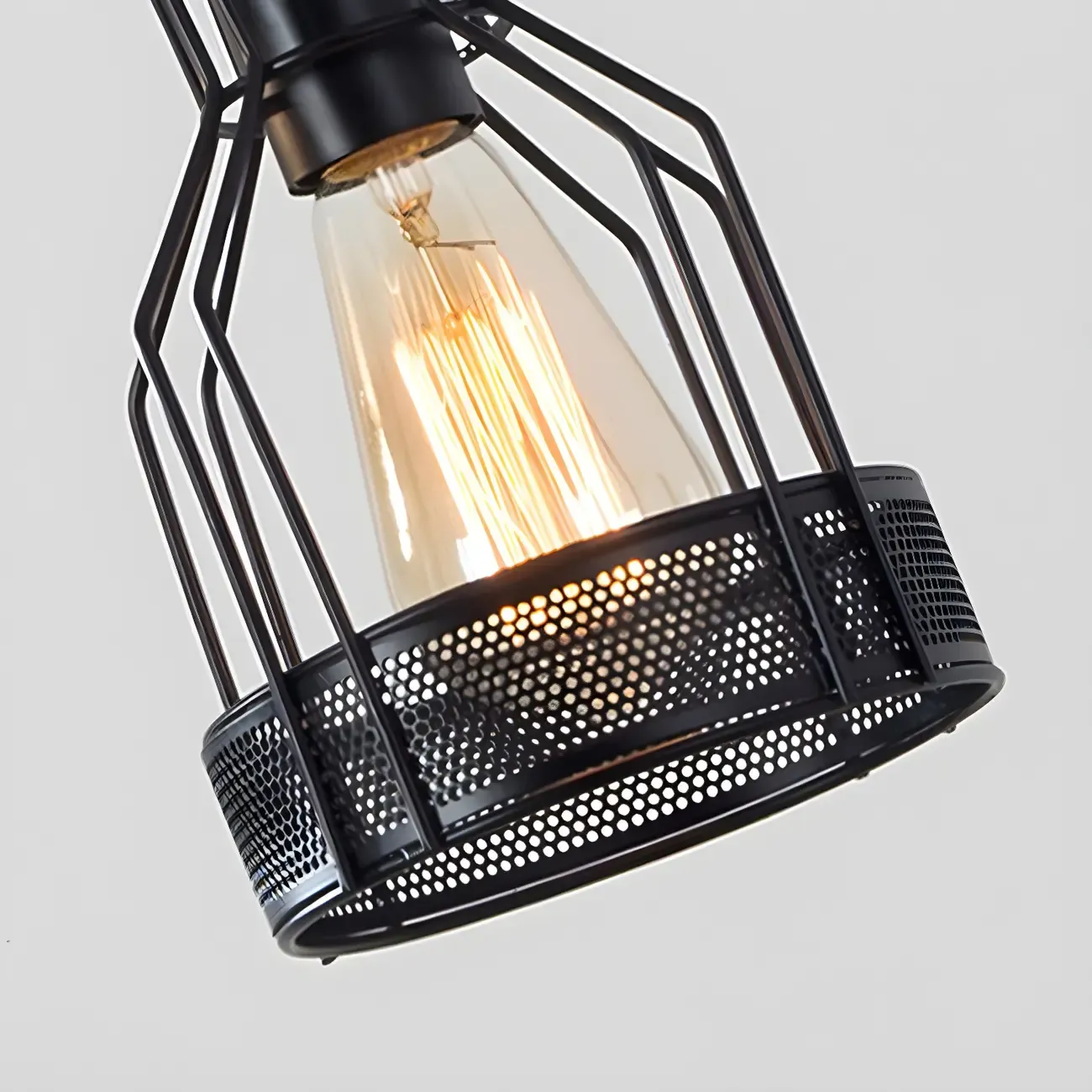 Industrial Bottle Pendant Light with Rope Decor  Image - 11