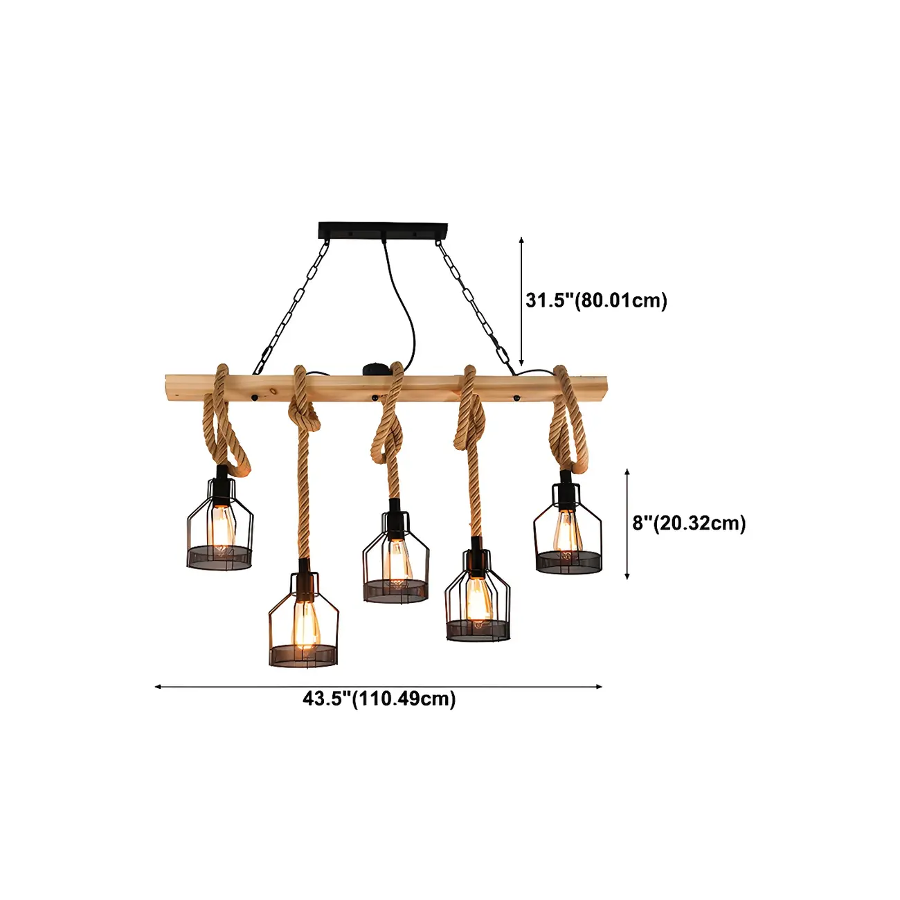 Industrial Bottle Pendant Light with Rope Decor  Image - 21 | homeyfad