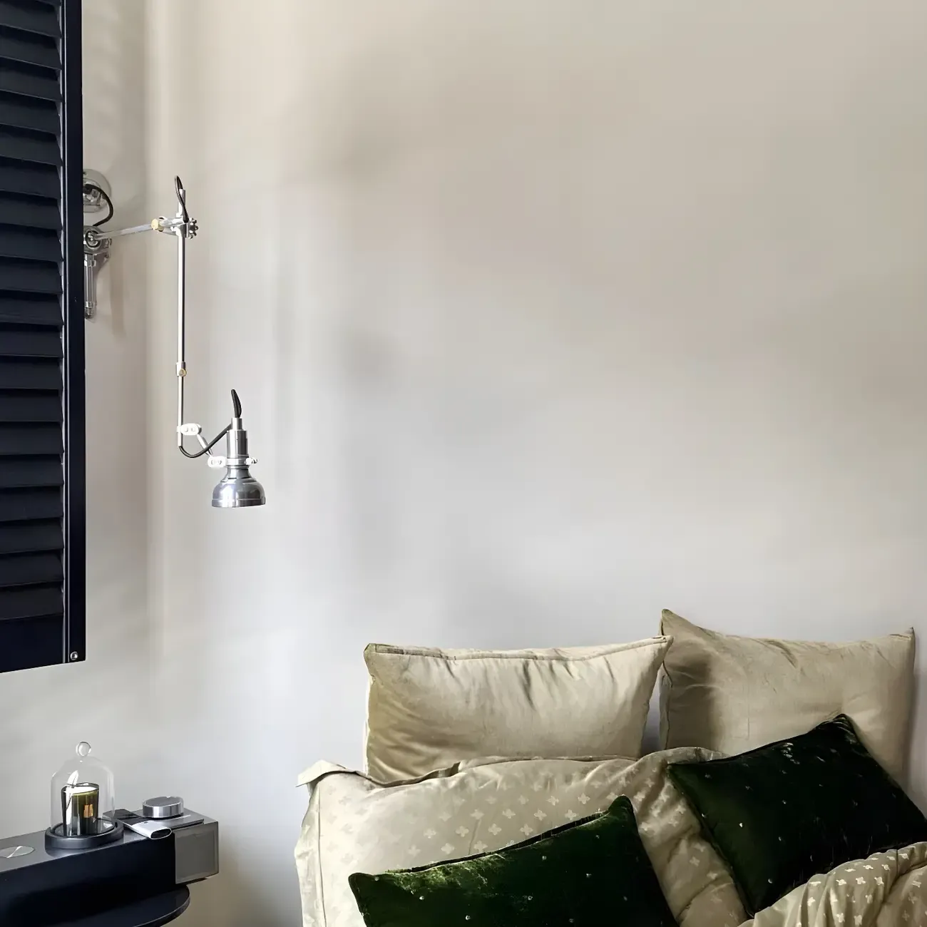 Modern Silver Geometric Wall Light with Adjustable Arm Image - 2