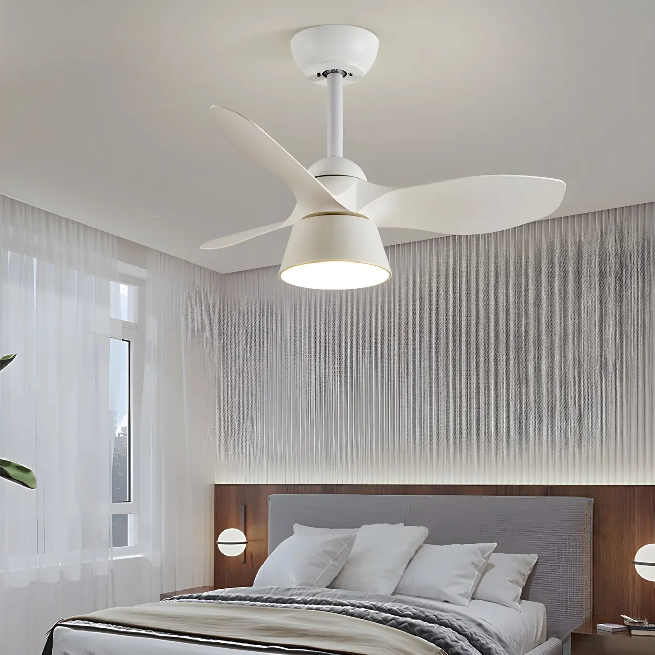 3-Blade Brown Chandelier Ceiling Fan with Light and Remote | homeyfad