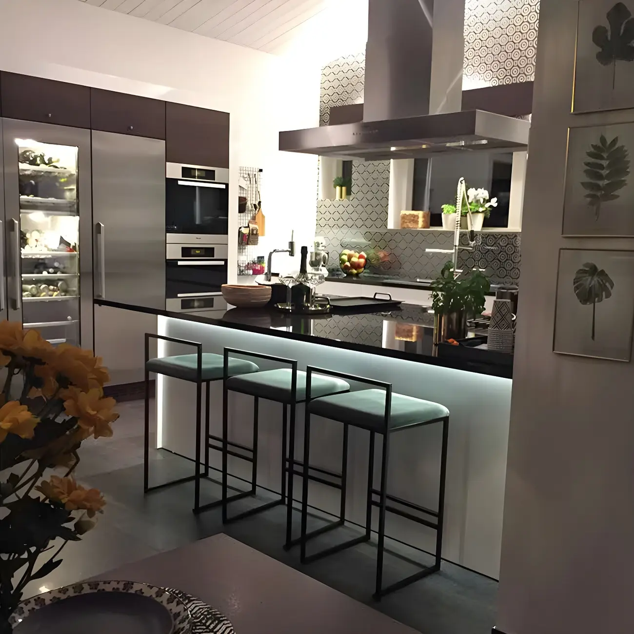 Square Fabric Seat Armless Counter Bar Stools Black Image - 10 | homeyfad