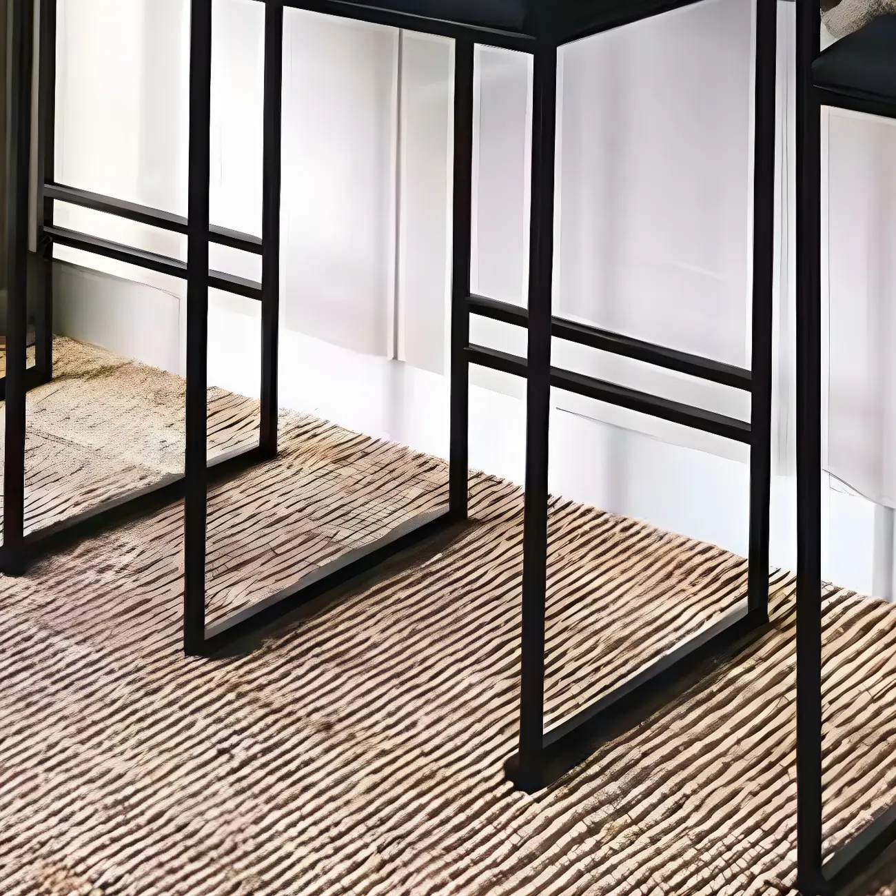 Square Fabric Seat Armless Counter Bar Stools Black Image - 15 | homeyfad