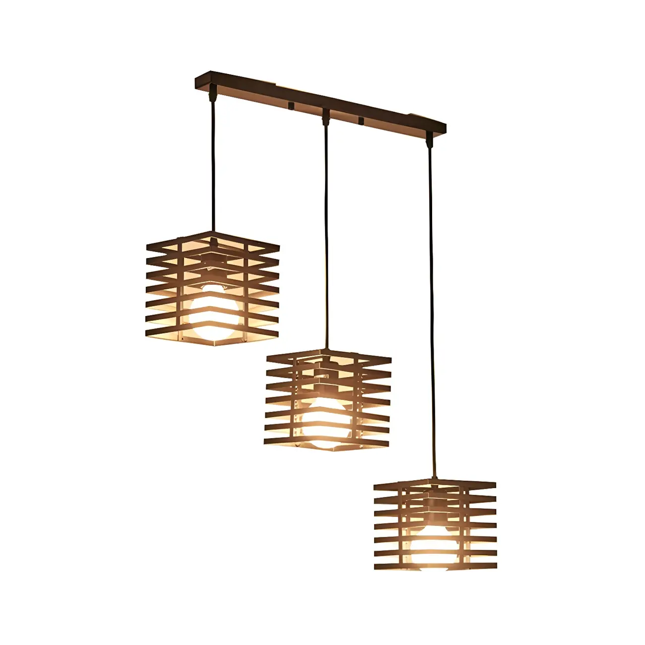 Industrial Black 3-Light Lantern Pendant Light Image - 11 | homeyfad