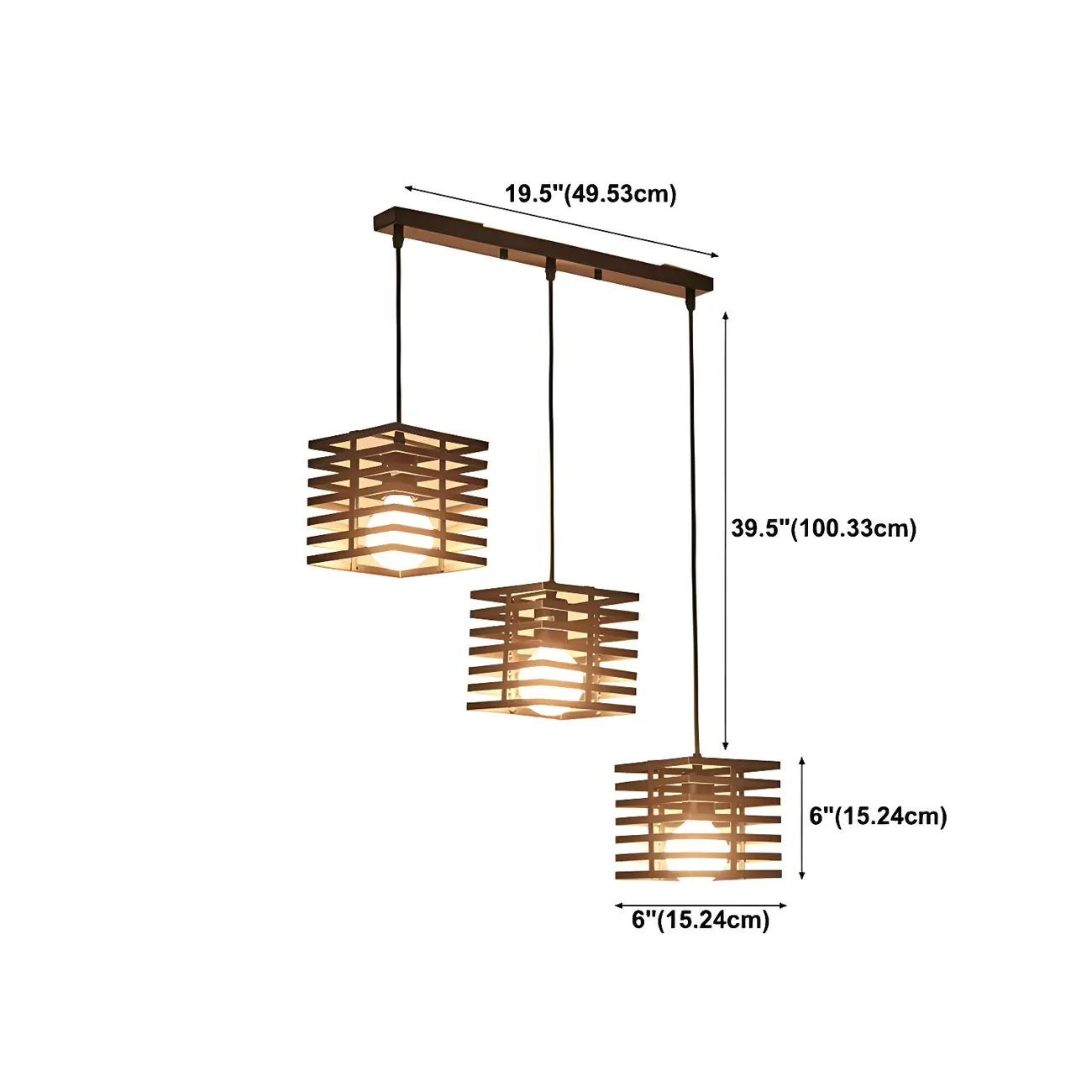 Industrial Black 3-Light Lantern Pendant Light Image - 20 | homeyfad