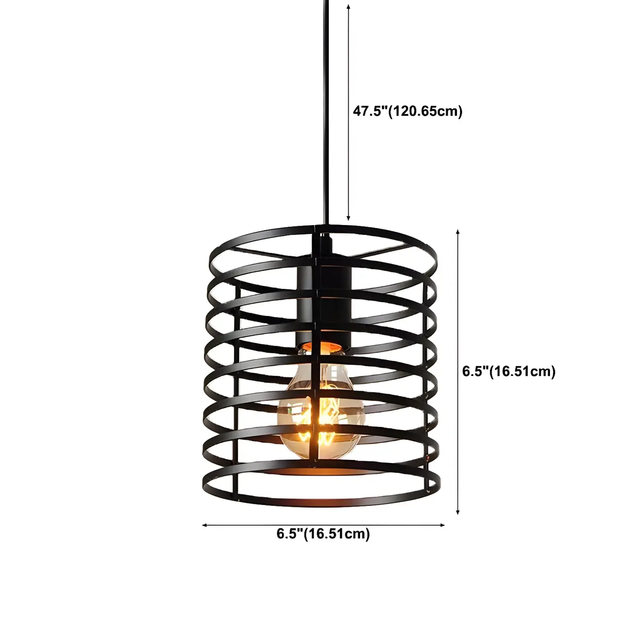 Industrial Black 3-Light Lantern Pendant Light Image - 21 | homeyfad