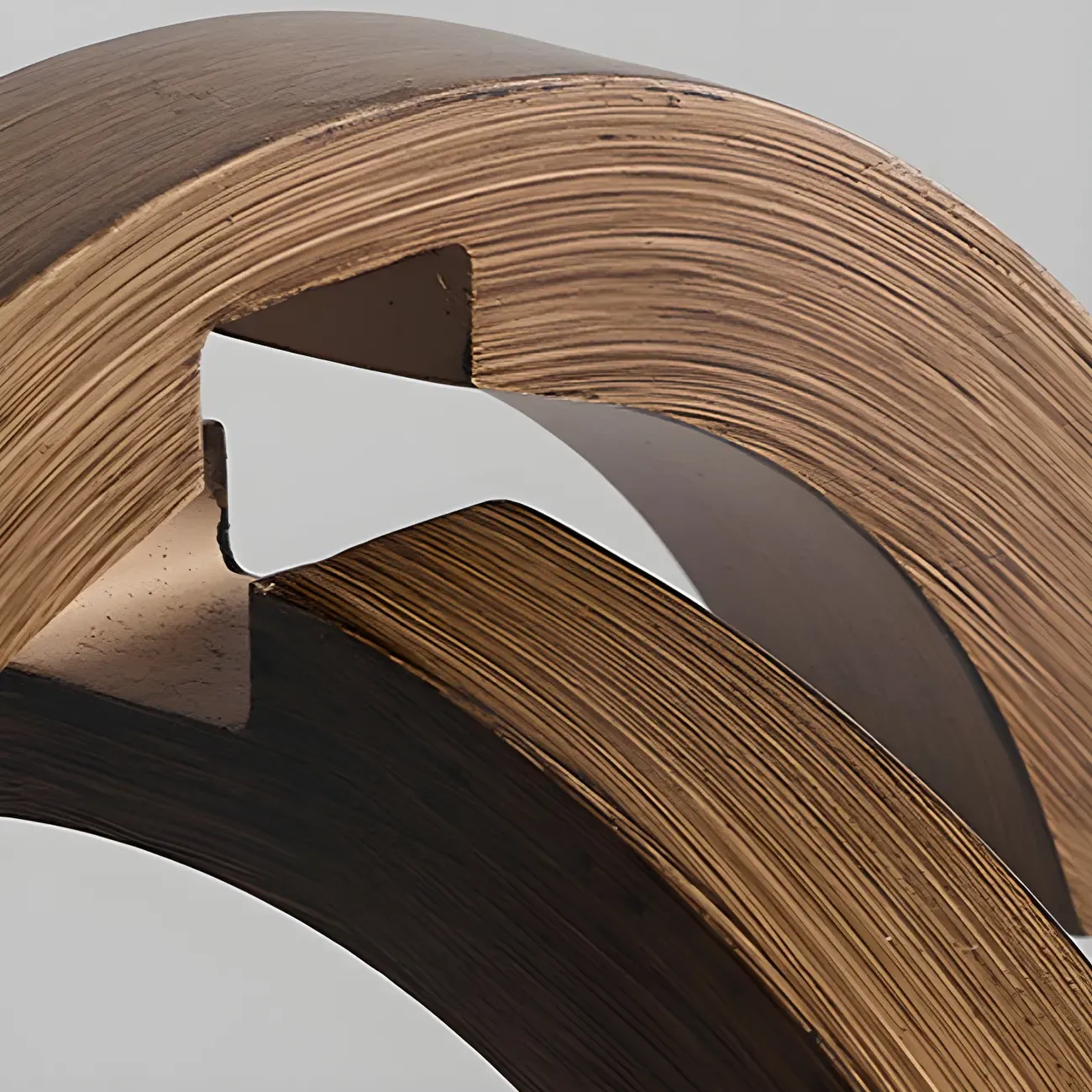 Wooden Geometric Iron Modern Linear Chandelier Light Image - 10