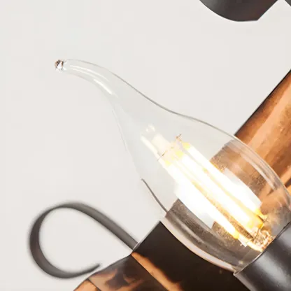 Industrial Vintage Iron Pendant Light Wooden Geometric Hanging Lamp for Commercial Place