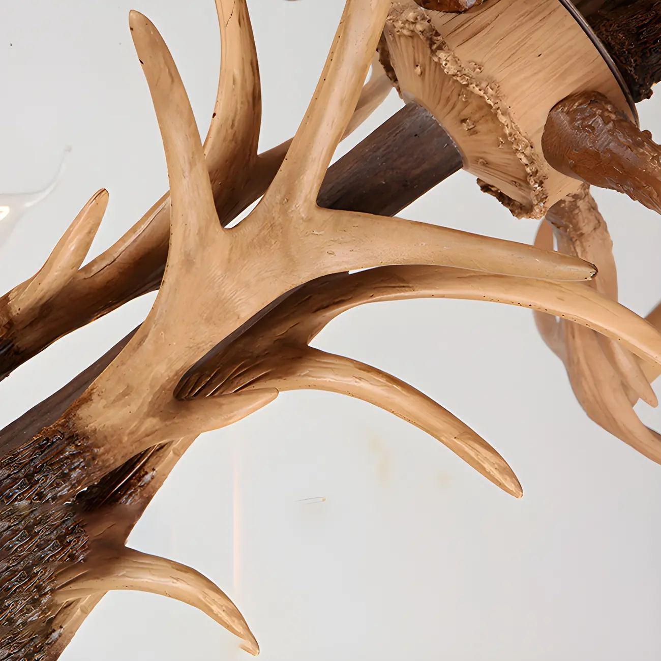 Gold Antler Shape Resin Rustic Chandelier Lighting | homeyfad