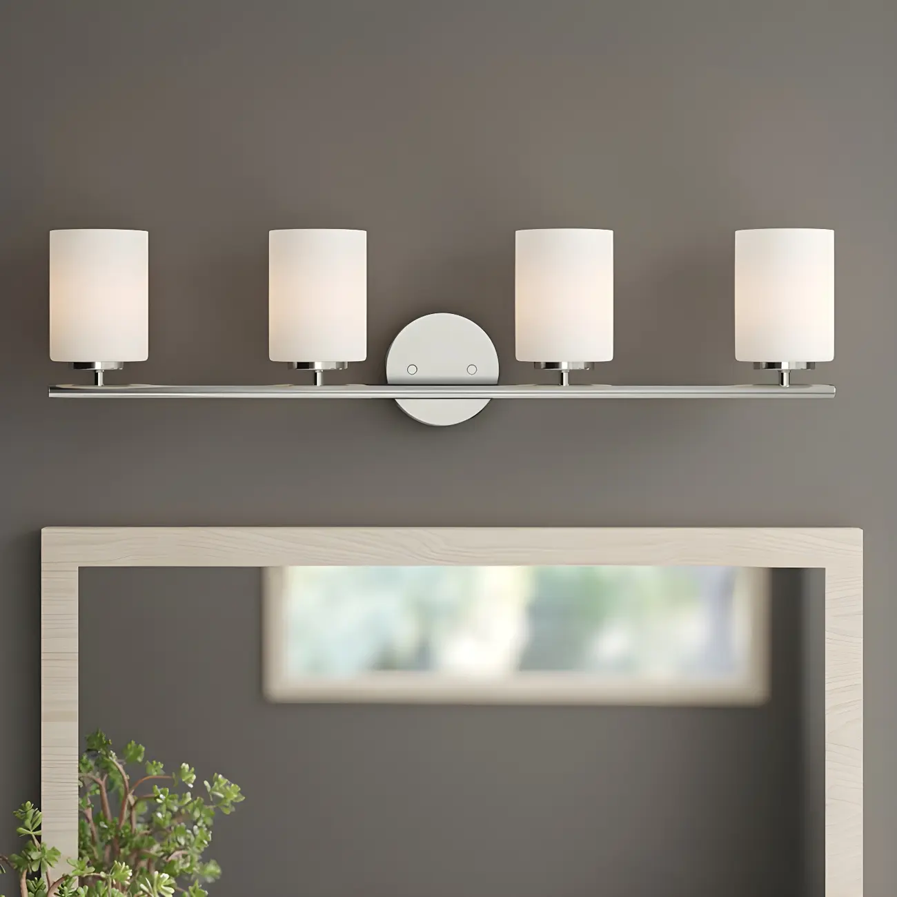 Industrial Metal Cylinder Glass Bathroom Vanity Light | homeyfad