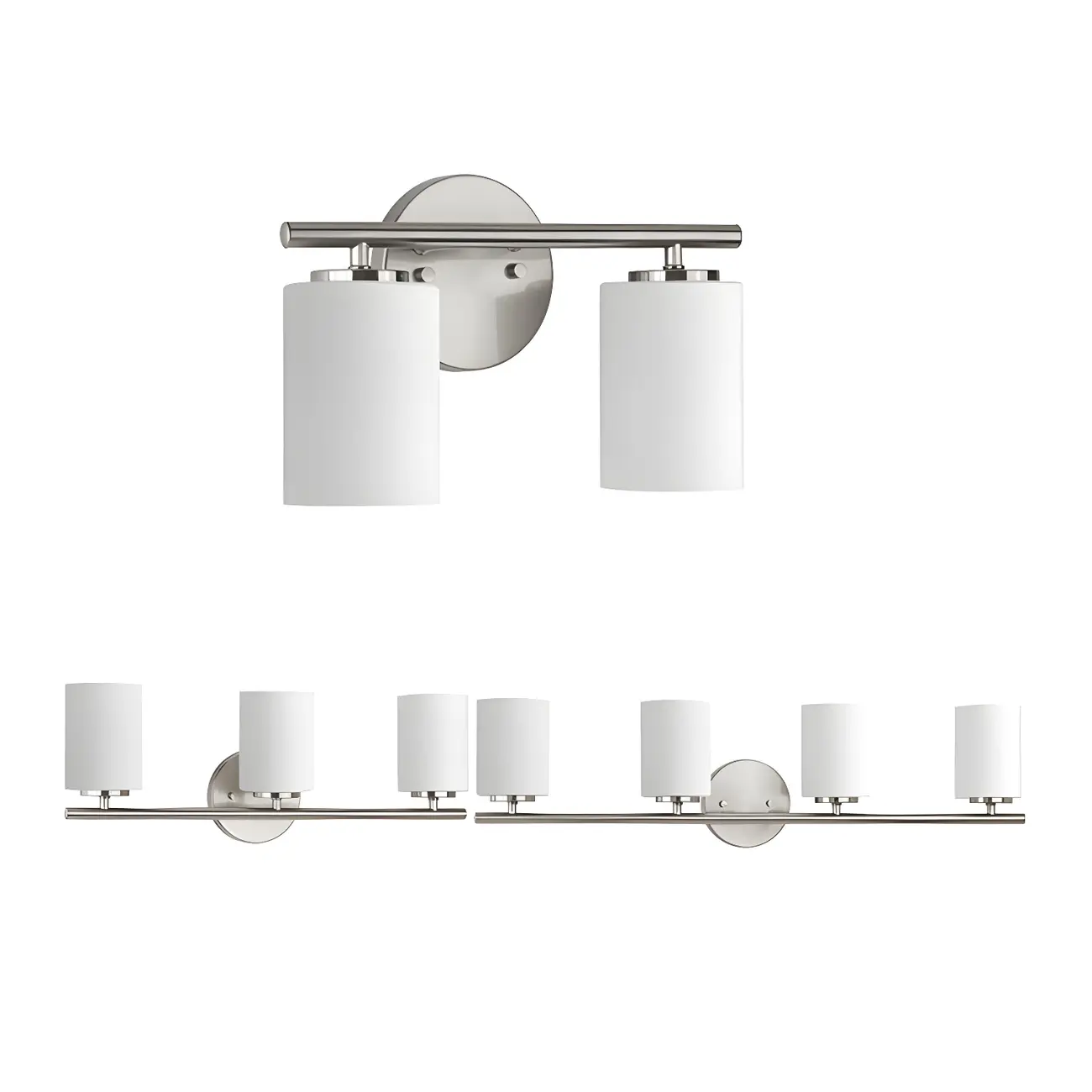 Industrial Metal Cylinder Glass Bathroom Vanity Light | homeyfad