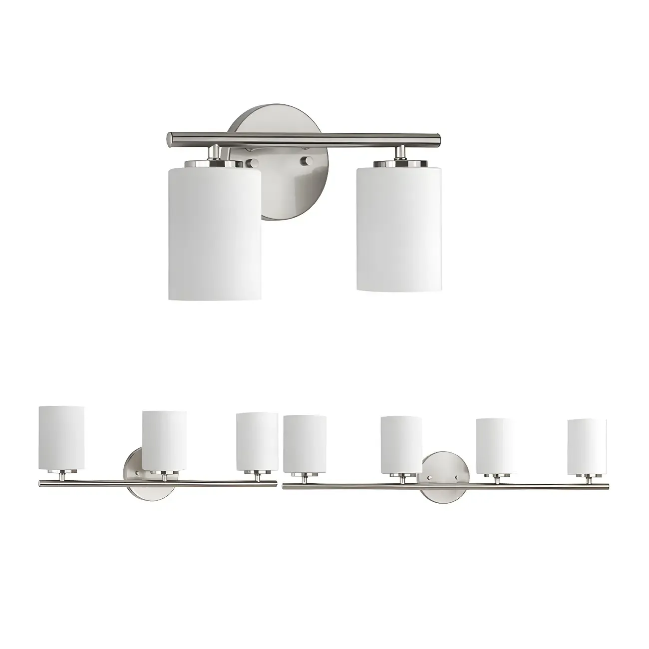 Industrial Metal Cylinder Glass Bathroom Vanity Light