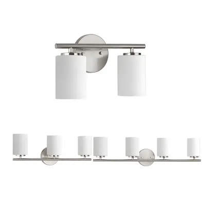 Industrial Metal Cylinder Glass Bathroom Vanity Light