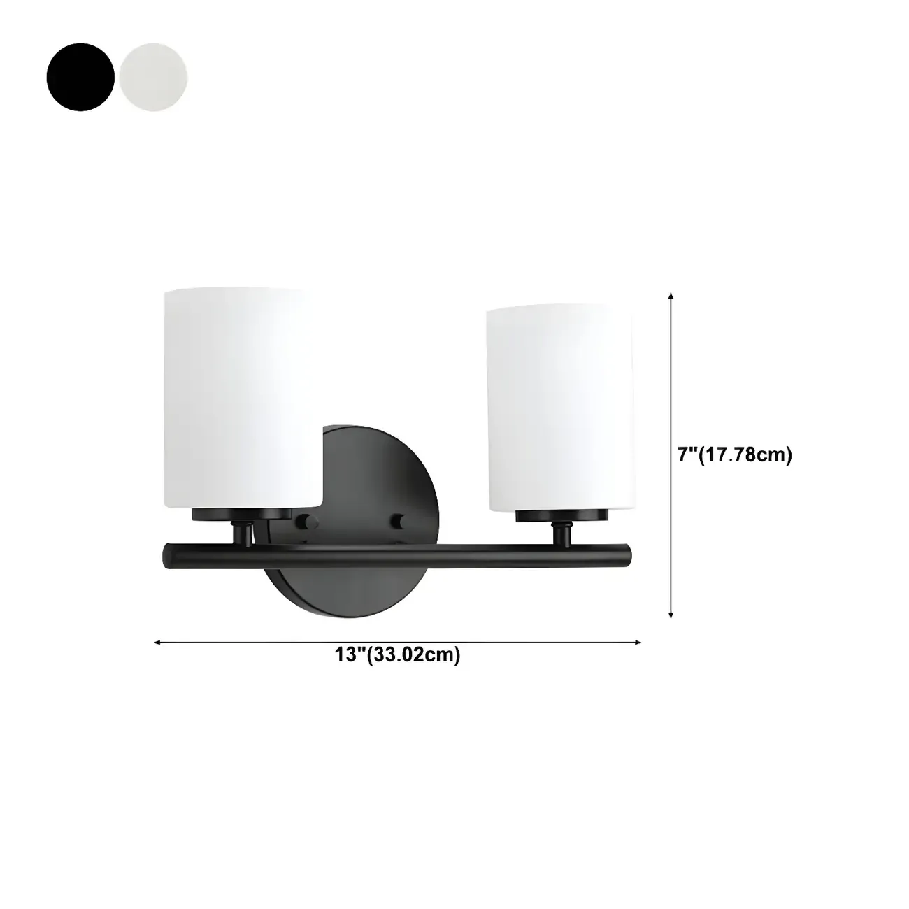 Industrial Metal Cylinder Glass Bathroom Vanity Light